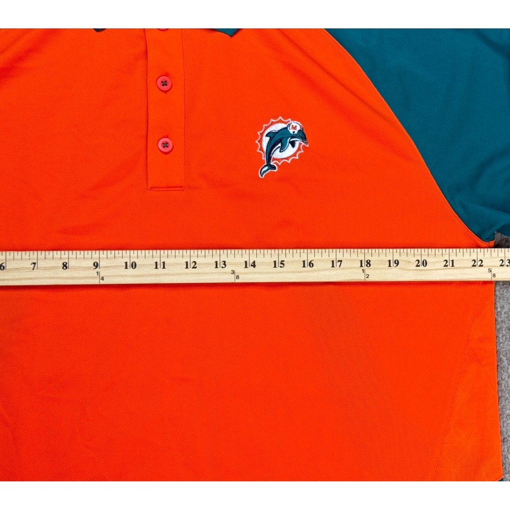 Reebok NFL‎ Embroidered Miami Dophins Golf Polo Shirt Size Large - Picture 8 of 9